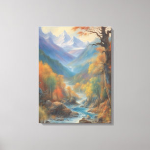 Toile peinture de cascade