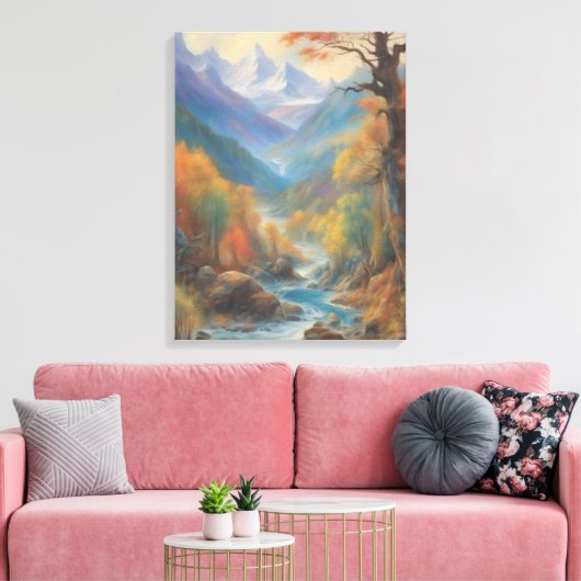 Toile peinture de cascade (Insitu(Salon))