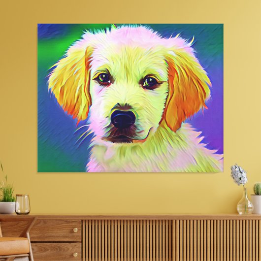 Toile Peinture de chien blanc (Insitu(Salon))