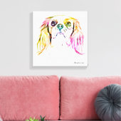 Toile Peinture de chien espagnol du roi Charles Cavalier (Insitu(Salon))