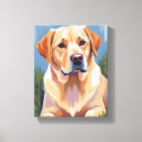 Peinture de compagnie de chien labrador jaune