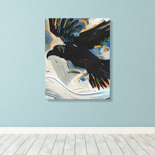 Toile Peinture de corbeau (Insitu (Plancher de Bois))