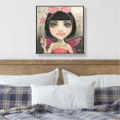 Toile Peinture de fée, Fée en pois, fée rose (Insitu(Chambre))