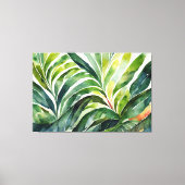 Toile peinture de feuilles botaniques (Recto)