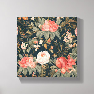 Toile Peinture de fleur de rose florale belle