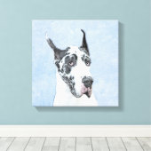 Toile Peinture de Great Dane (Arlequin) - Art original d (Insitu (Plancher de Bois))
