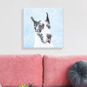 Toile Peinture de Great Dane (Arlequin) - Art original d (Insitu(Salon))