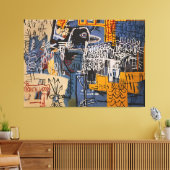 Toile peinture de Jean Michel Basquiat (Insitu(Salon))