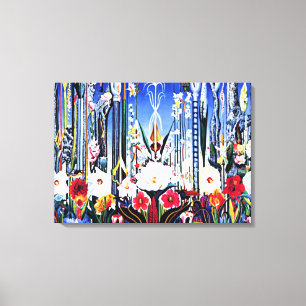 Toile Peinture de Joseph Stella, Fleurs Italie