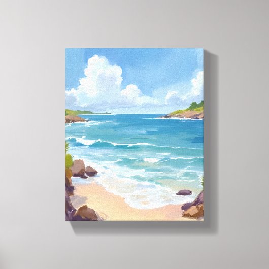 Toile Peinture de la baie de la plage du Cap Cod Océan (Recto)