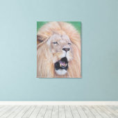 Toile peinture de la faune du lion rugissant l'art du ch (Insitu (Plancher de Bois))