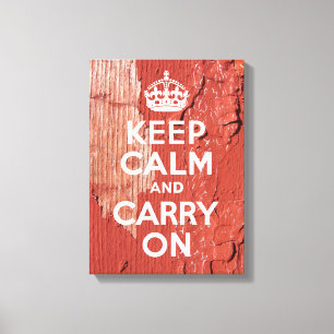 Toile Peinture de la grange rouge Garder le calme en bla