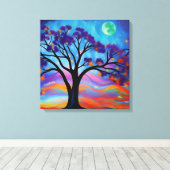 Toile Peinture de la nature nocturne (Insitu (Plancher de Bois))