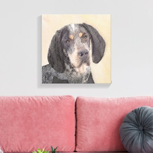 Toile Peinture de linge bluetick - mignon chien original (Insitu(Salon))