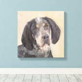 Toile Peinture de linge bluetick - mignon chien original (Insitu (Plancher de Bois))