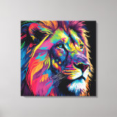 Toile Peinture de lion vibrant (Recto)