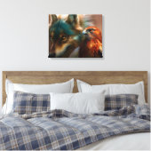 Toile Peinture de loup et d'aigle (Insitu(Chambre))