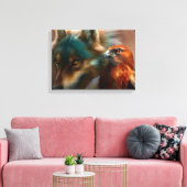 Toile Peinture de loup et d'aigle (Insitu(Salon))