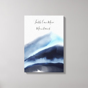 Toile Peinture de montagnes à l'aquarelle glaciale