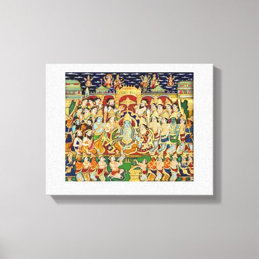 TOILE PEINTURE DE MYTHOLOGIE INDIENNE (Recto)