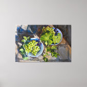 Toile Peinture de nature morte de raisin vert (Recto)
