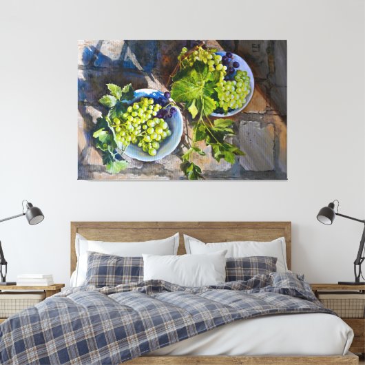 Toile Peinture de nature morte de raisin vert (Insitu(Chambre))