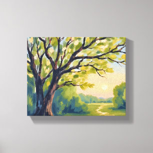 Toile Peinture de paysage italien d'arbre de citron
