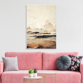 Toile Peinture de paysage méditative "La Terre Lumière". (Insitu(Salon))