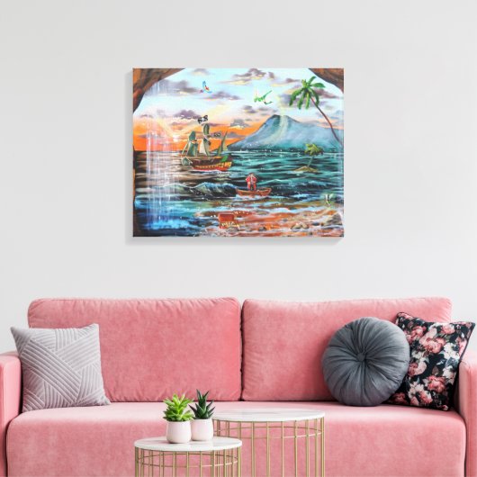 Toile Peinture de Peter Pan Hook's Cove Tinker Bell (Insitu(Salon))