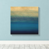 Toile Peinture de pinceau doré moderne (Insitu (Plancher de Bois))