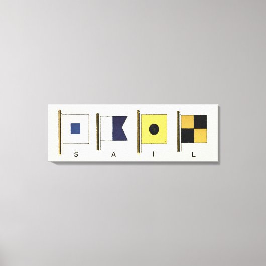 Toile Peinture de quatre drapeaux avec voile écrite sous (Recto)