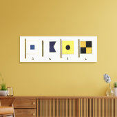 Toile Peinture de quatre drapeaux avec voile écrite sous (Insitu(Salon))