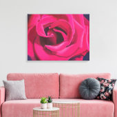 Toile Peinture de rose rose sur fond sombre (Insitu(Salon))
