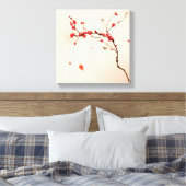 Toile Peinture de style oriental, fleur de prune au prin (Insitu(Chambre))