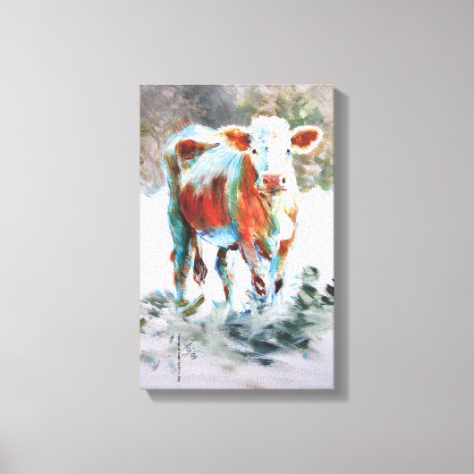 Toile Peinture de vache avec des couleurs extraordinaire (Recto)