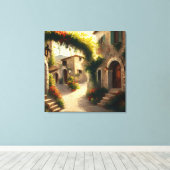 Toile Peinture de village italien Imprimer, Mur Art Ital (Insitu (Plancher de Bois))