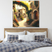 Toile Peinture de village italien Imprimer, Mur Art Ital (Insitu(Chambre))