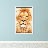 Toile Peinture de visage de lion - 17335 (Insitu (Plancher de Bois))