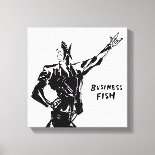 Toile Peinture d'encre de poissons d'affaires (ZEN de