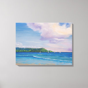 Toile Peinture des îles Hawaiiennes de la baie de Hanale