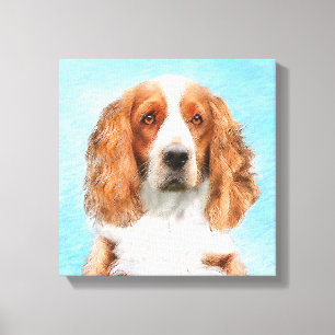 Toile Peinture d'espagnol Welsh Springer - Art original