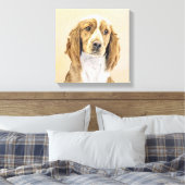 Toile Peinture d'espagnol Welsh Springer - Art original  (Insitu(Chambre))