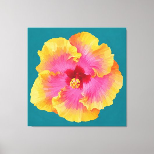 Toile Peinture d'hibiscus (Recto)