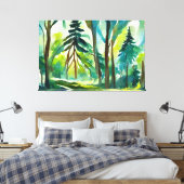 Toile Peinture d'interprétation de forêt (Insitu(Chambre))