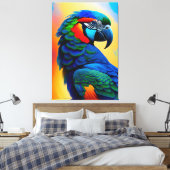 Toile Peinture d'oiseaux de perroquets Macaw coloré Impr (Insitu(Chambre))