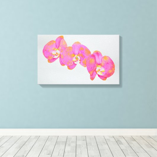 Toile Peinture d'orchidée rose (Insitu (Plancher de Bois))
