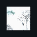 Toile Peinture du paysage de neige en hiver<br><div class="desc">Un paysage hivernal enneigé avec des arbres et un mur en pierre sèche. Brrr ! Art original de Nic Squirrell.</div>