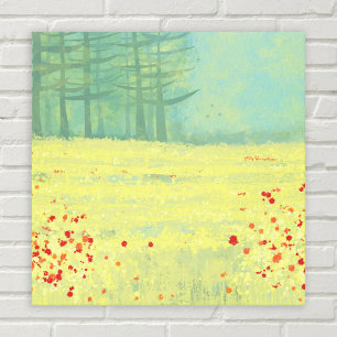 Toile Peinture du paysage de prairie