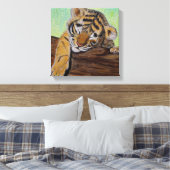 Toile Peinture d'un petit tigre dormant (Insitu(Chambre))