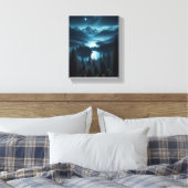 Toile Peinture d'une forêt au clair de lune (Insitu(Chambre))